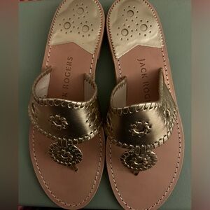 Brand new Jack Rogers Jacks in Platinum size 10